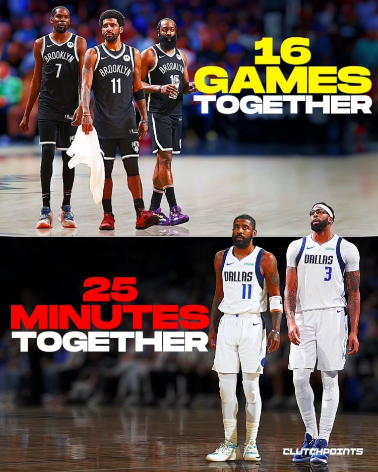 德甲-伤病惹的祸！篮网三巨头仅合体16场 欧文&amp;浓眉更是仅合打了25分钟