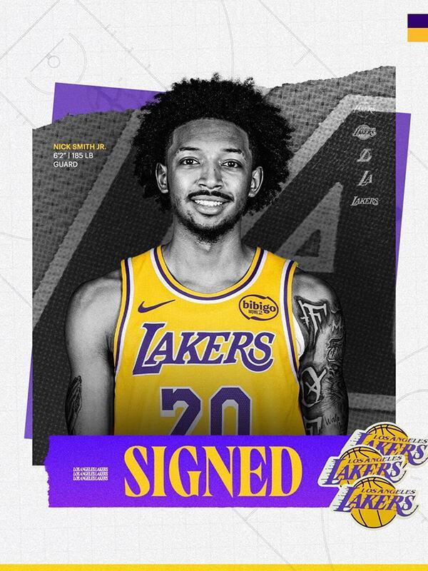 欧冠-湖人官宣：正式与后卫小尼克-史密斯完成签约