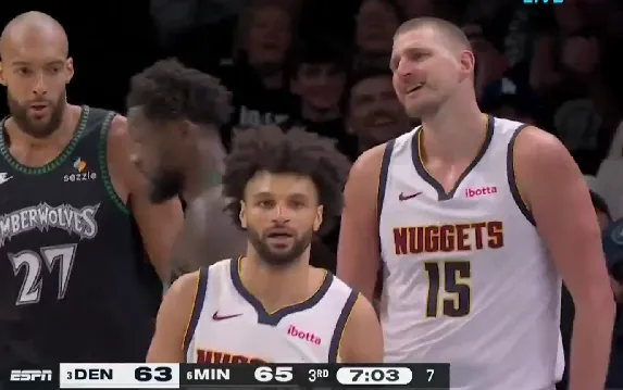 世界杯-戈贝尔篮板后投篮造成约基奇犯规，裁判给到非投篮犯规